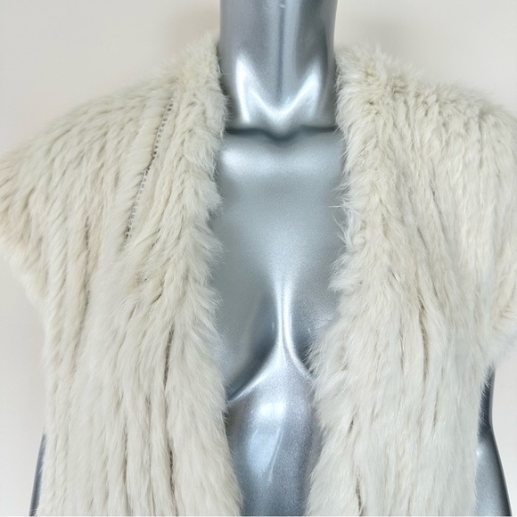 NEW!!! Josie Natori women rabbit fur One Size Retail 850$! - Picture 2 of 9